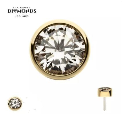 Oro 14k. Diamante 2mm